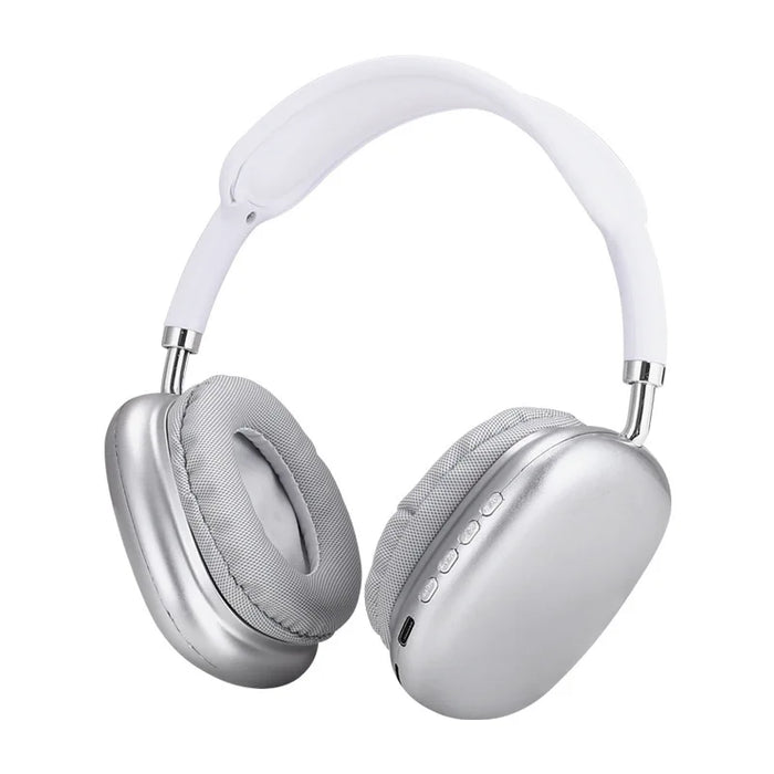 Casque Bluetooth sans fil à arceau, blanc
