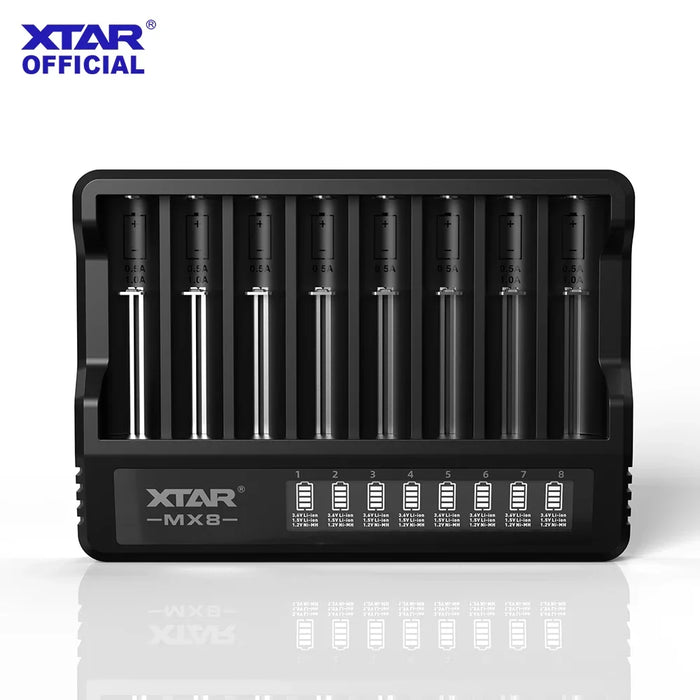 Caricabatterie intelligente per batterie XTAR MX8
