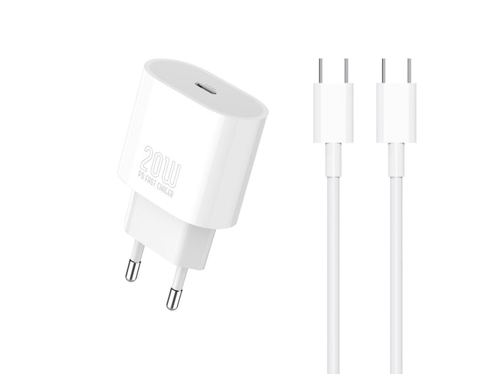Caricabatterie USB-C Techancy TA2824 PD 3.0 da 20 W con cavo USB-C