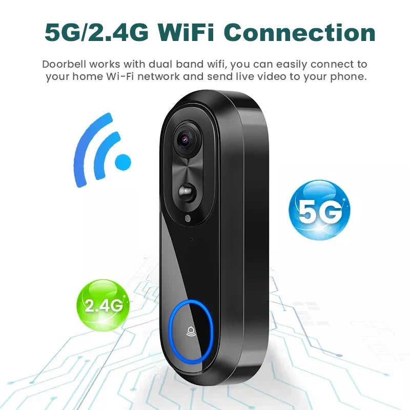 Videocitofono con telecamera intelligente Wi-Fi 1080p