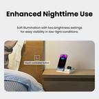 Chargeur sans fil pliable 4 en 1 Jabees PowerGlow avec lumière LED