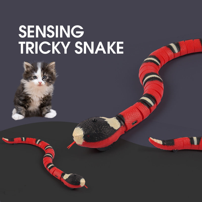 Giocattolo automatico a serpente con sensore per animali domestici