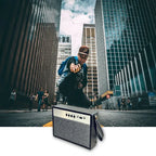 Mini-enceinte Bluetooth portable au fini rétro, noire
