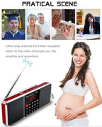 Ricevitore radio FM digitale stereo, rosso