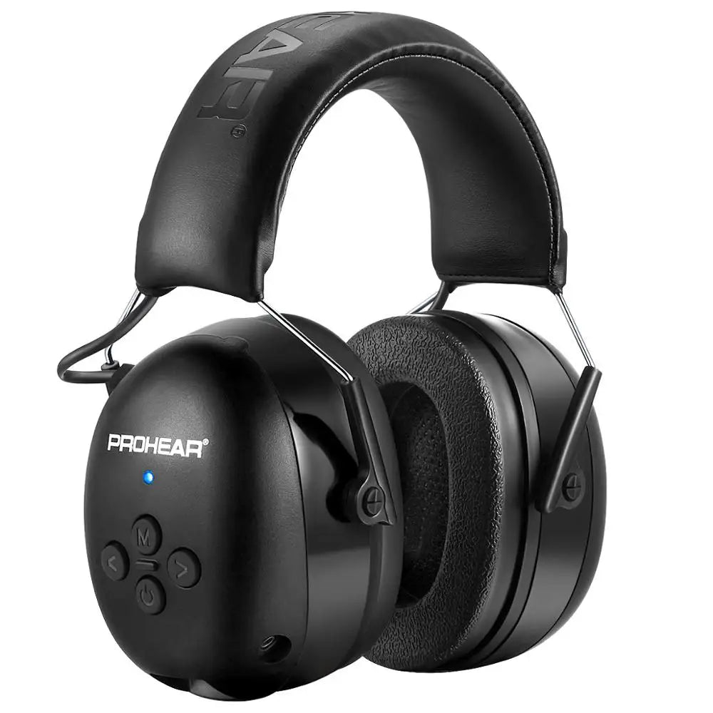 Cuffie protettive elettroniche Bluetooth per la protezione dell'udito, nere