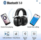 Cuffie protettive elettroniche Bluetooth per la protezione dell'udito, nere