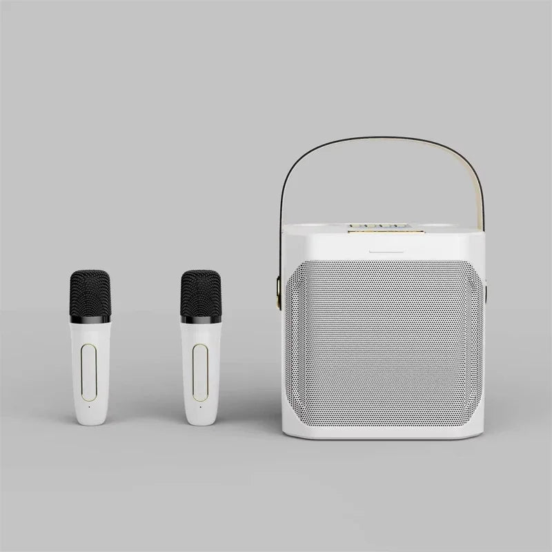 Altoparlante Bluetooth per karaoke ad alta potenza con due microfoni