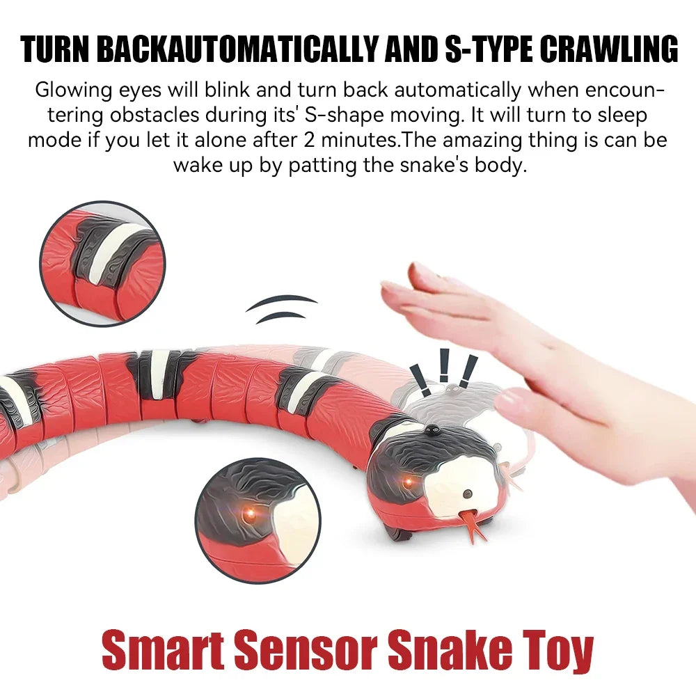 Smart interactive rechargeable snake toy