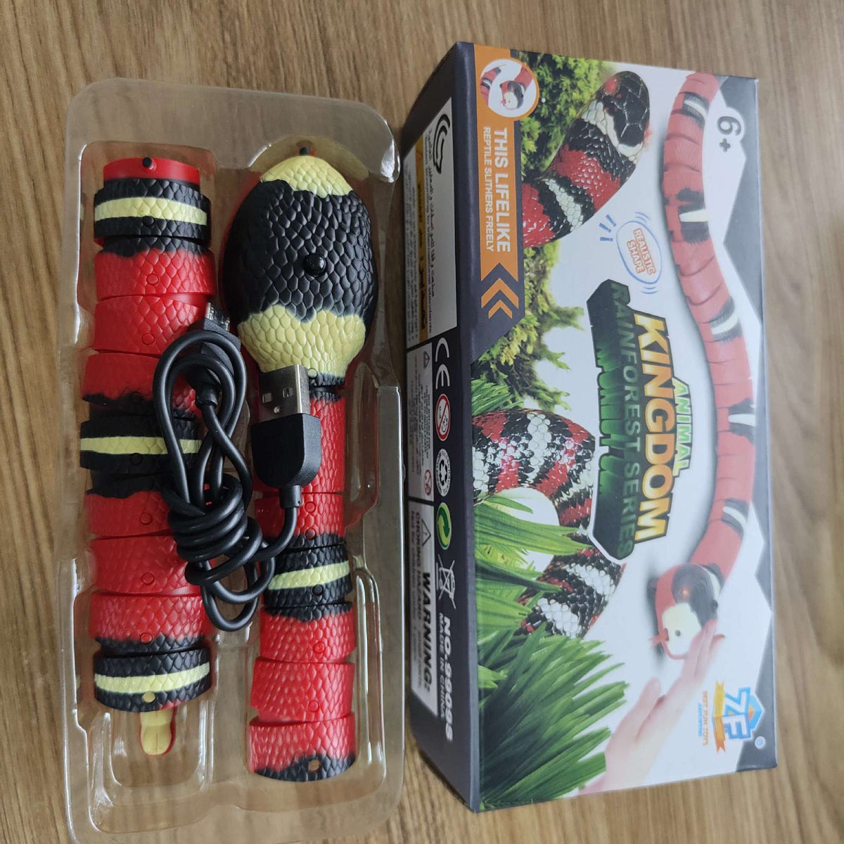 Smart sensor snake toy for cats