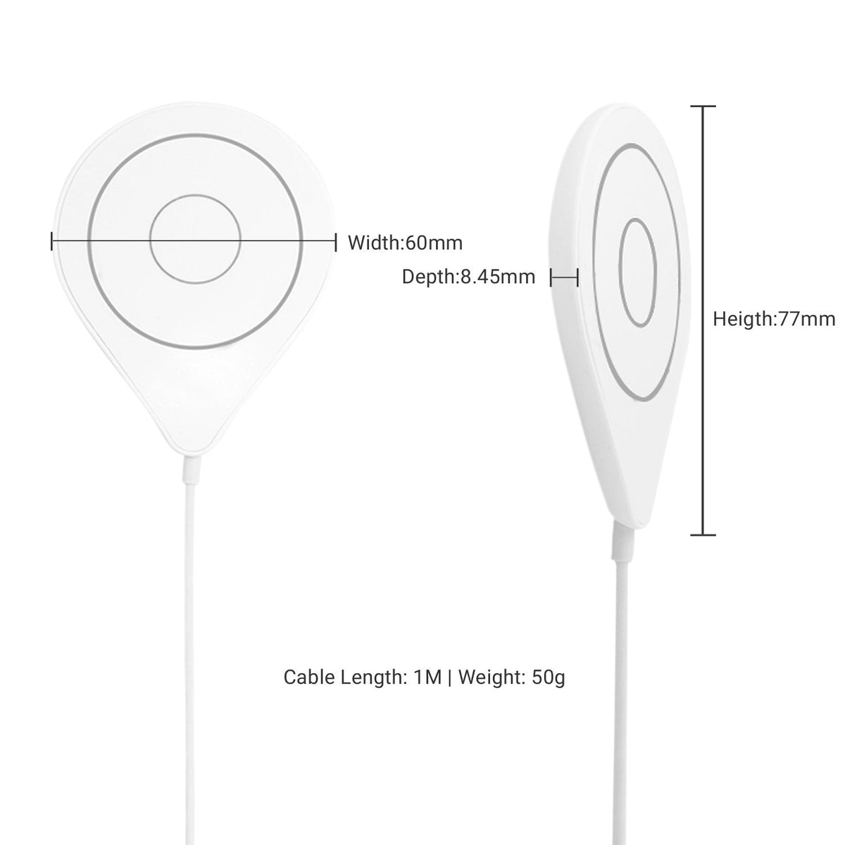 Caricatore wireless magnetico ultrasottile Jabees MAG-C, fino a 15 W