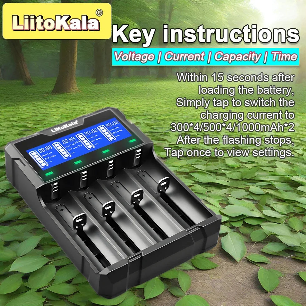 Caricabatterie intelligente per batterie LiitoKala Lii-K4