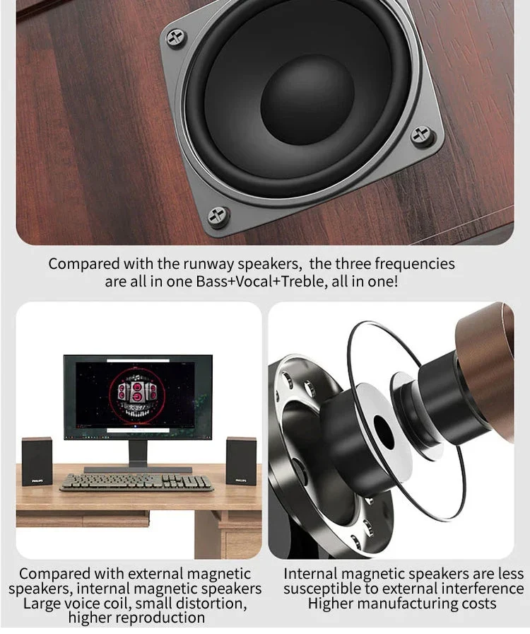 Altoparlante Bluetooth con finitura in legno, marrone