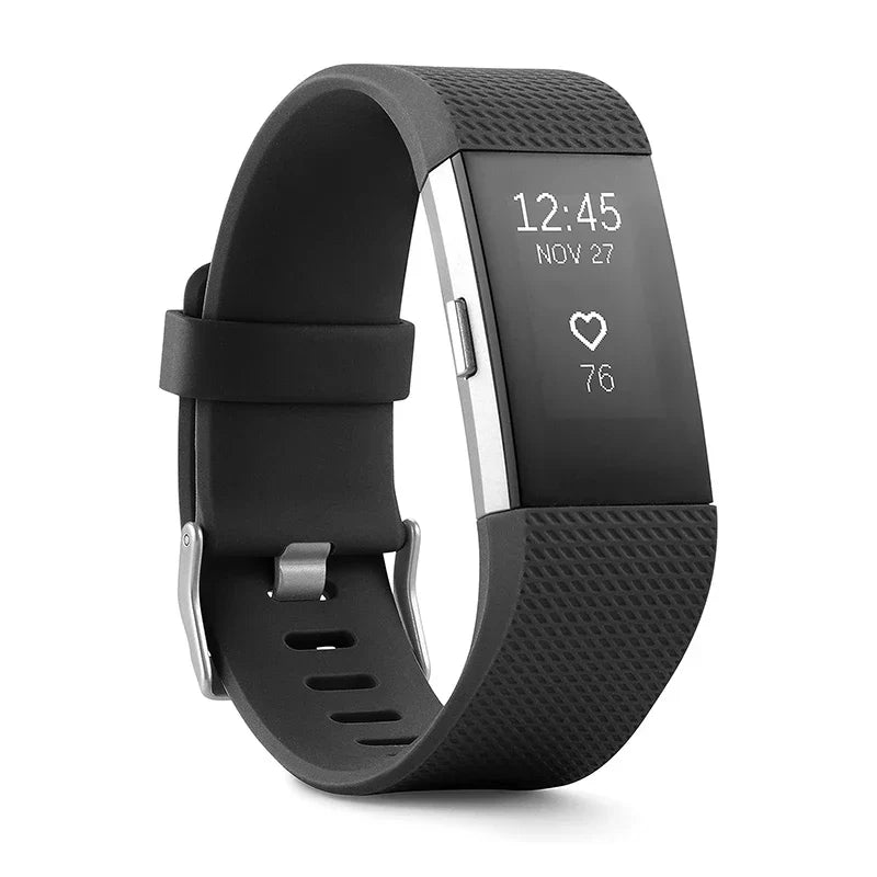 Bracciale intelligente per l'attività fisica con cardiofrequenzimetro, nero