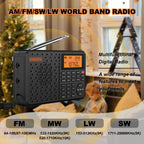 Radio digitale stereo portatile, nera