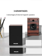 Enceinte Bluetooth au fini bois, marron