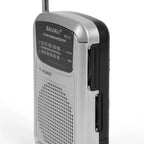Miniradio portatile multibanda da tasca, argento