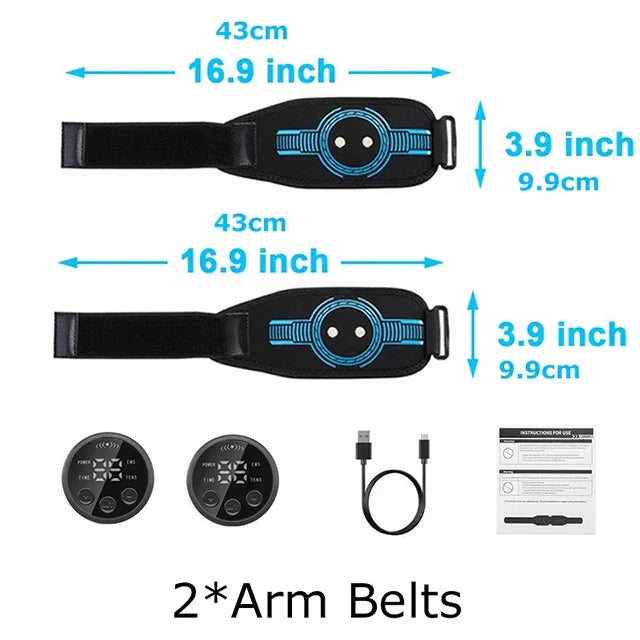 Électrostimulateur musculaire intelligent EMS pour les bras, bleu