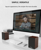 Enceinte Bluetooth au fini bois, marron
