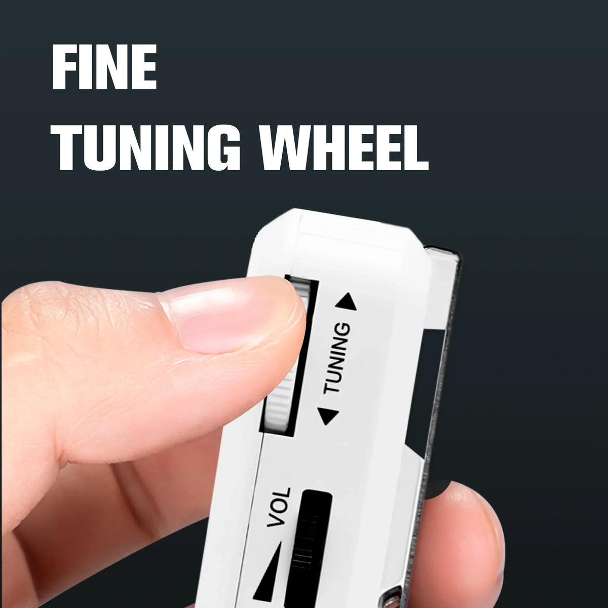 White compact multiband portable radio