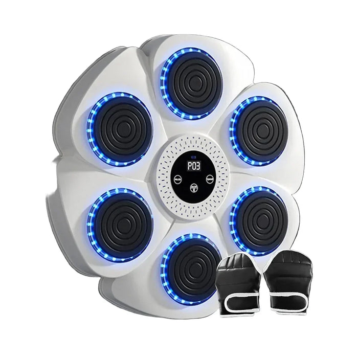 Allenatore intelligente di boxe con musica