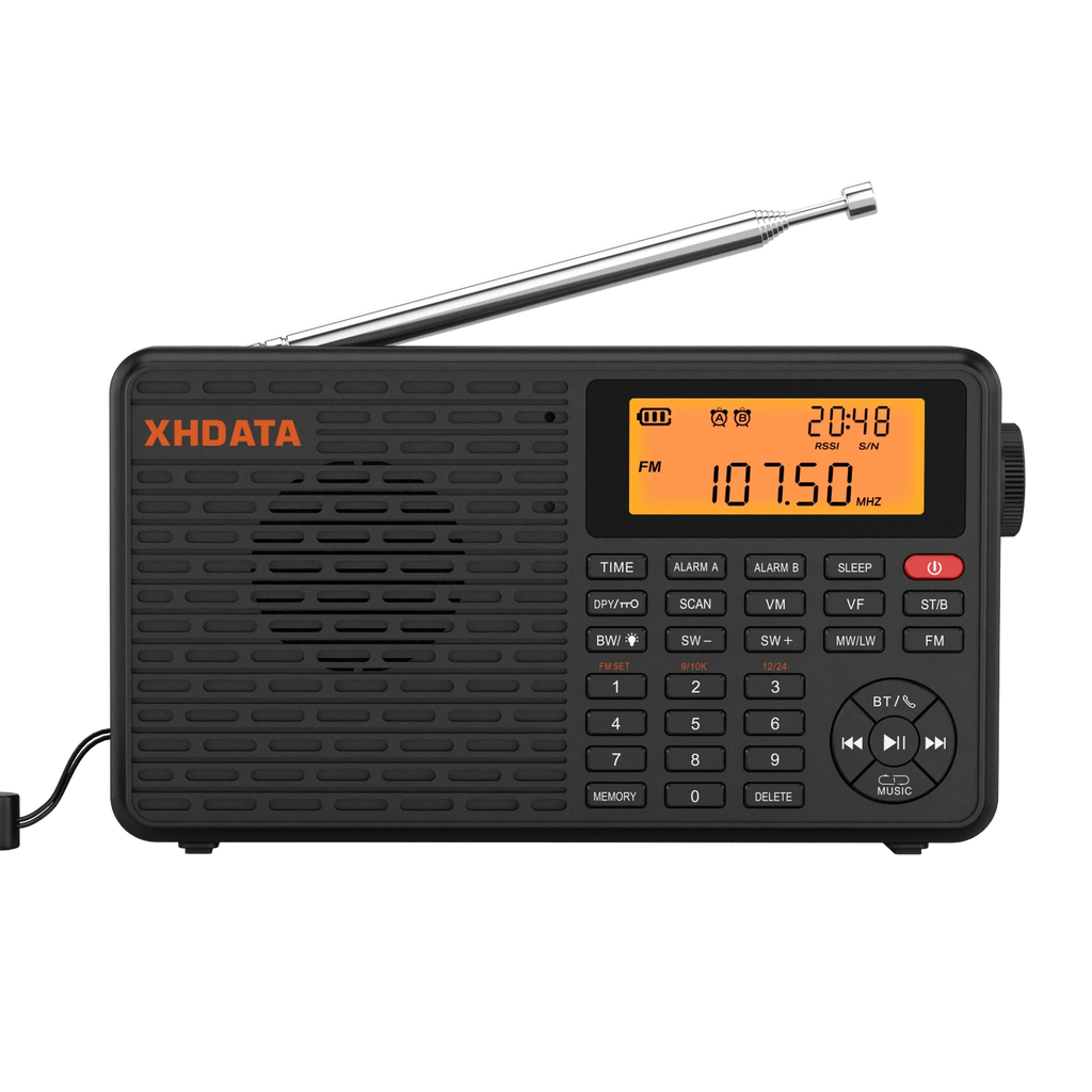 Radio digitale stereo portatile, nera