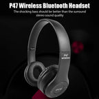 Casque Bluetooth sans fil à arceau, noir