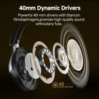 Black wireless over-ear headphones