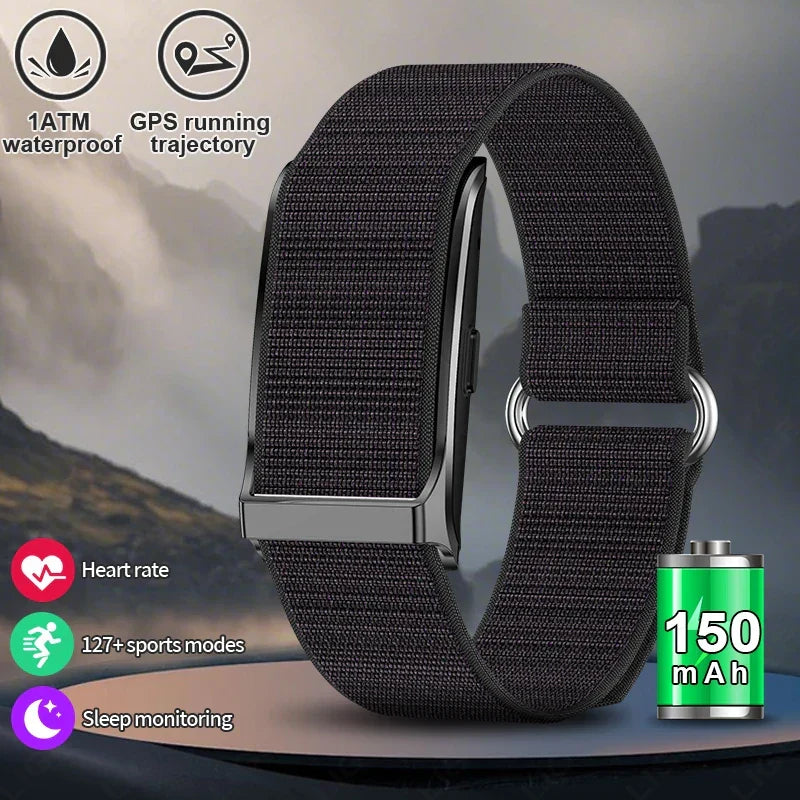 Bracelet d'activité connecté sans écran, noir