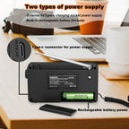 Radio digitale stereo portatile, nera