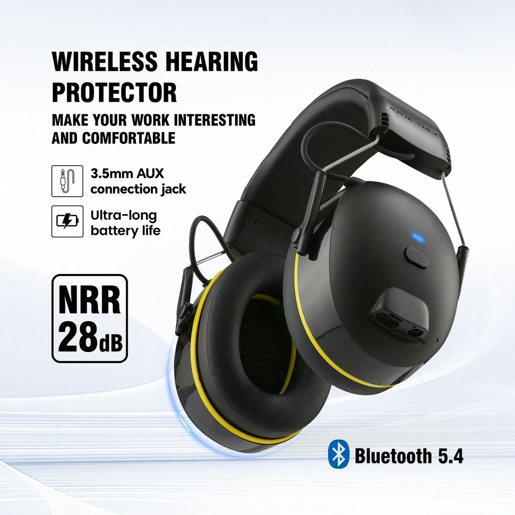 Casque antibruit rechargeable, jaune