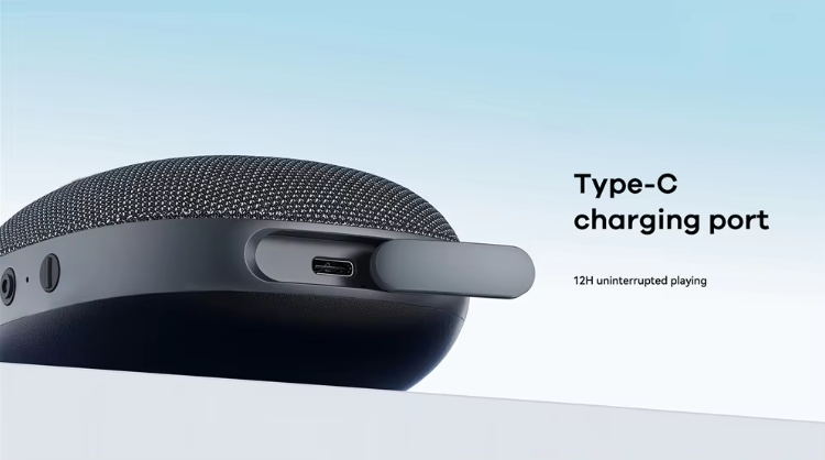 Altoparlante Bluetooth portatile per esterni, resistente all'acqua, nero