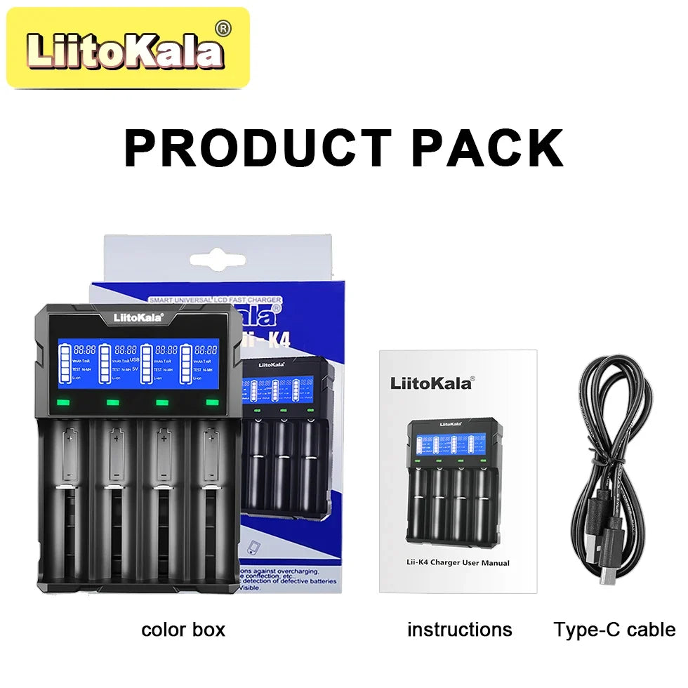 Caricabatterie intelligente per batterie LiitoKala Lii-K4