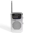 Miniradio portatile multibanda da tasca, argento