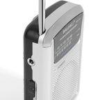 Miniradio portatile multibanda da tasca, argento