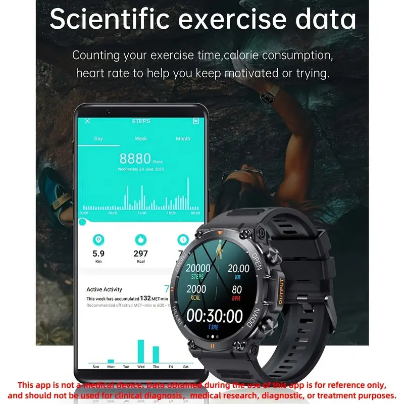 Smartwatch rotondo con schermo da 3,53 cm