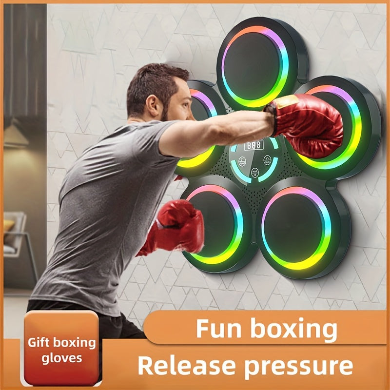 Smart music boxing target with gloves