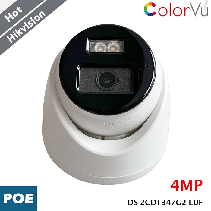 Telecamera Hikvision ColorVu DS-2CD1347G2-LUF da 4 MP, rilevamento MD 2.0, PoE, H.265+