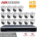 Kit di videosorveglianza IP Hikvision da 8 MP con telecamera DS-2CD2385G1-I