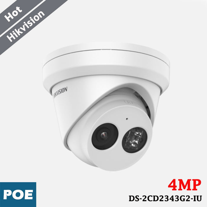 Telecamera Hikvision AcuSense 4 MP DS-2CD2343G2-IU, 2,8 mm, WDR 120 dB e microfono