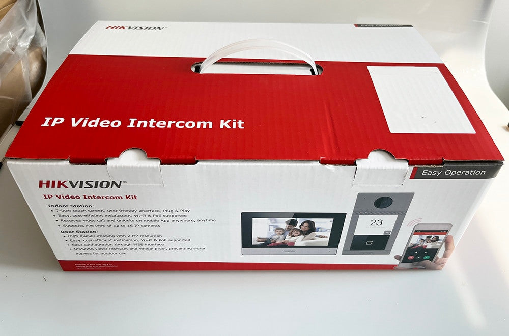 Hikvision Wi-Fi IP video intercom kit with 7-inch colour screen