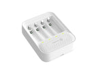 White Techancy MM5420 4-slot AA/AAA 1.2 V Ni-MH battery charger with LEDs