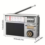 Radio portable multifonction FM/AM/Bluetooth/solaire